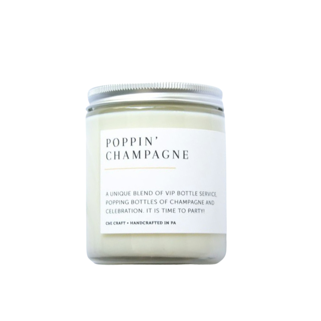 Poppin' Champagne Scented Soy Wax Candle